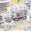Multifunctional Large Capacity Pencil Case Flip Design Multilayer Pen Bag Pencil Box Back to School Supplies