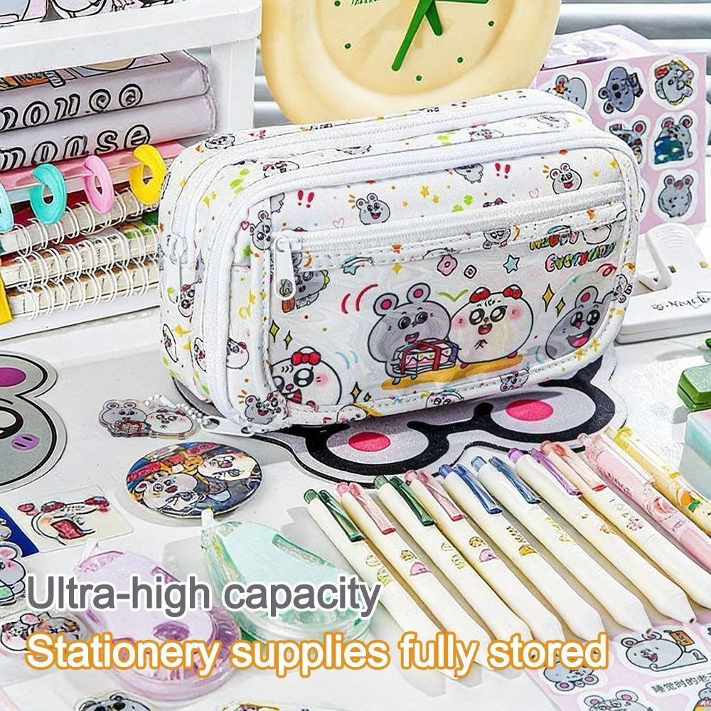 Multifunctional Large Capacity Pencil Case Flip Design Multilayer Pen Bag Pencil Box Back to School Supplies