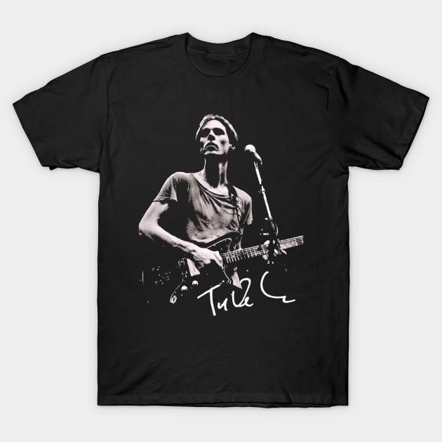 

Men Black Print T-shirt Tom Verlaine Television Vintage No-Cut Transfer Paper Print Cotton Tshirt 4XL чорний