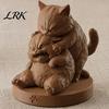 Desktop Cat Ornament Frolicking Cats Figurine, 3D Printed Playful Statue, Cute Funny Decoration Collectible Kitty Sculpture Gift for Lovers Paw Print