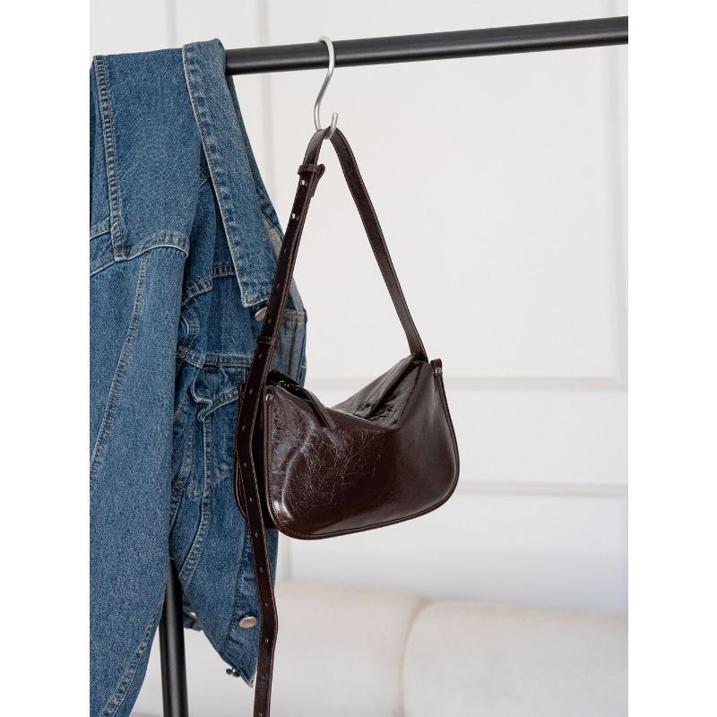 Fashionable Genuine Leather Women's Bag Crossbody Bag Retro Single-shoulder Bag Women's Underarm Bag