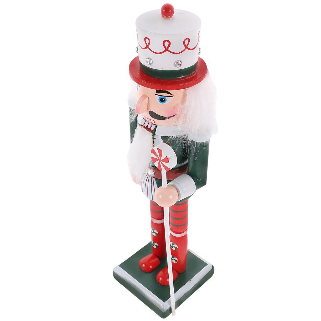 25Cm Wooden Wooden Nutcracker Nutcracker Soldier Christmas Nament Home Decor Figurine Holiday Craft Garden Decoration