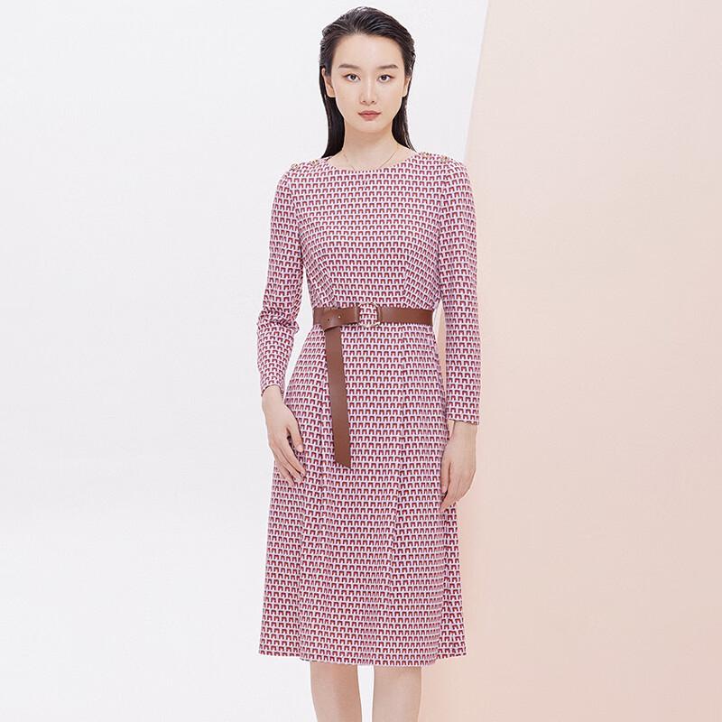 

JESSIE Women s Elegant Printed Midi Dress JMWHL413 S