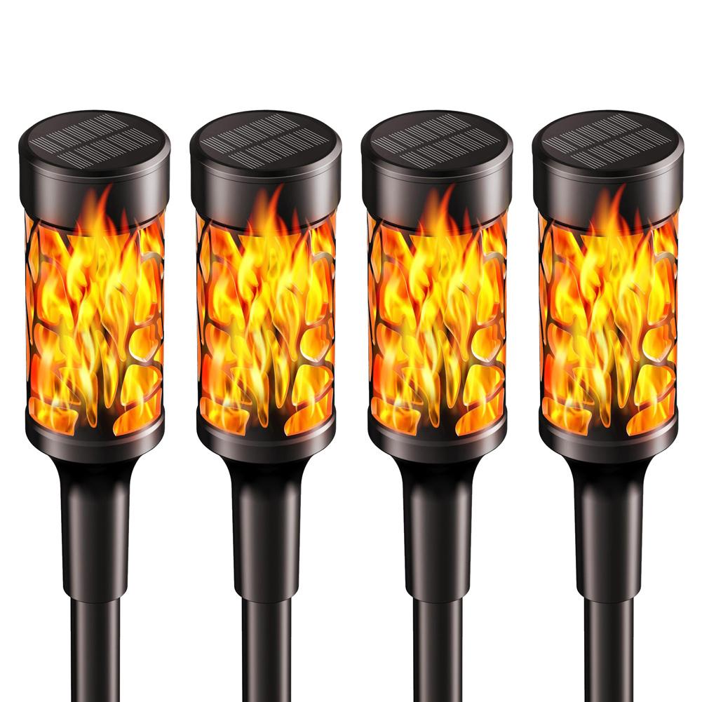 

Outdoor Solar Lights 4 Pack Solar Torch Light Flickering Flame IP55 Waterproof #5350