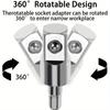 Burghiu electric 360° Șurubelniță pneumatică Manșon Adaptor Universal Mâner Hexagonal la Cap Pătrat Adaptor Rotativ Tijă de Conectare Unealtă