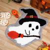 Halloween Badezimmerteppiche Niedliche Geister Badematte Rutschfest Niedlich Gruselig Weich Waschbar Geister Duschbodenmatte für Heimdekoration