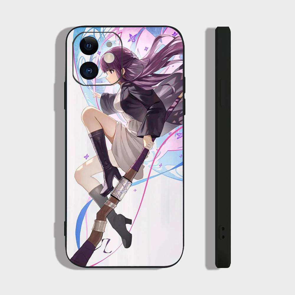 

Fern Animation Frieren Beyond Journeys End Phone Case For IPhone 17 Air 16 15 14 13 Pro Max 11 12 Black Silicone Cover IPHONE 15PLUS