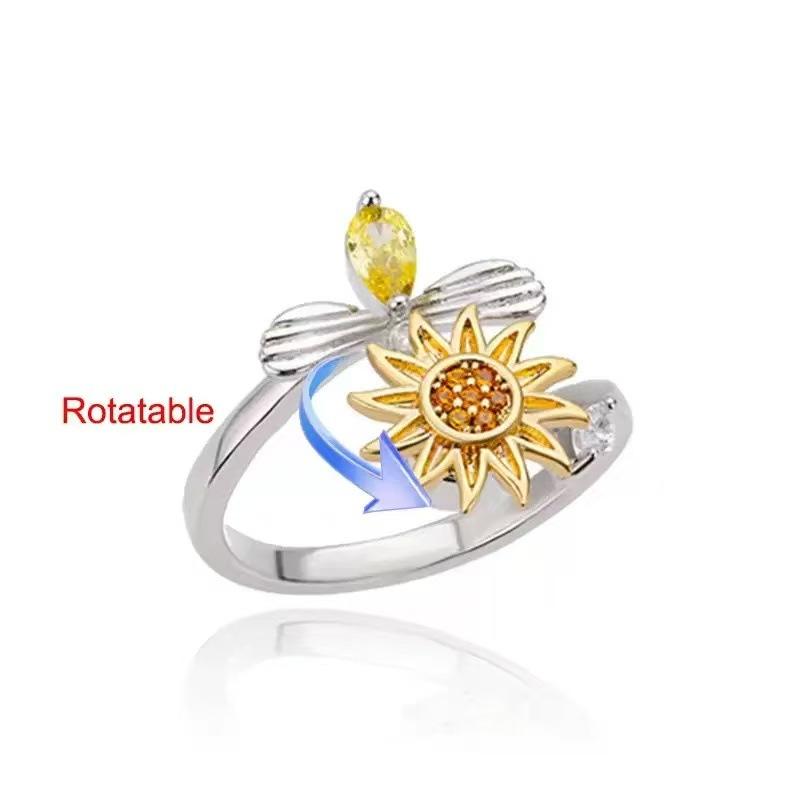 Fidget Spinner Ring for Women, Minimalist Fashion Rotatable Ring, INS Trend Light Luxury Cool Style Jewelry