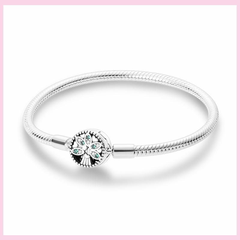 925 Sterling Silver Bracelet Star Moon Blue Eyes Zircon Heart Safety Chain Bracelets Snake Bone Chain Fit DIY Charms Jewelry