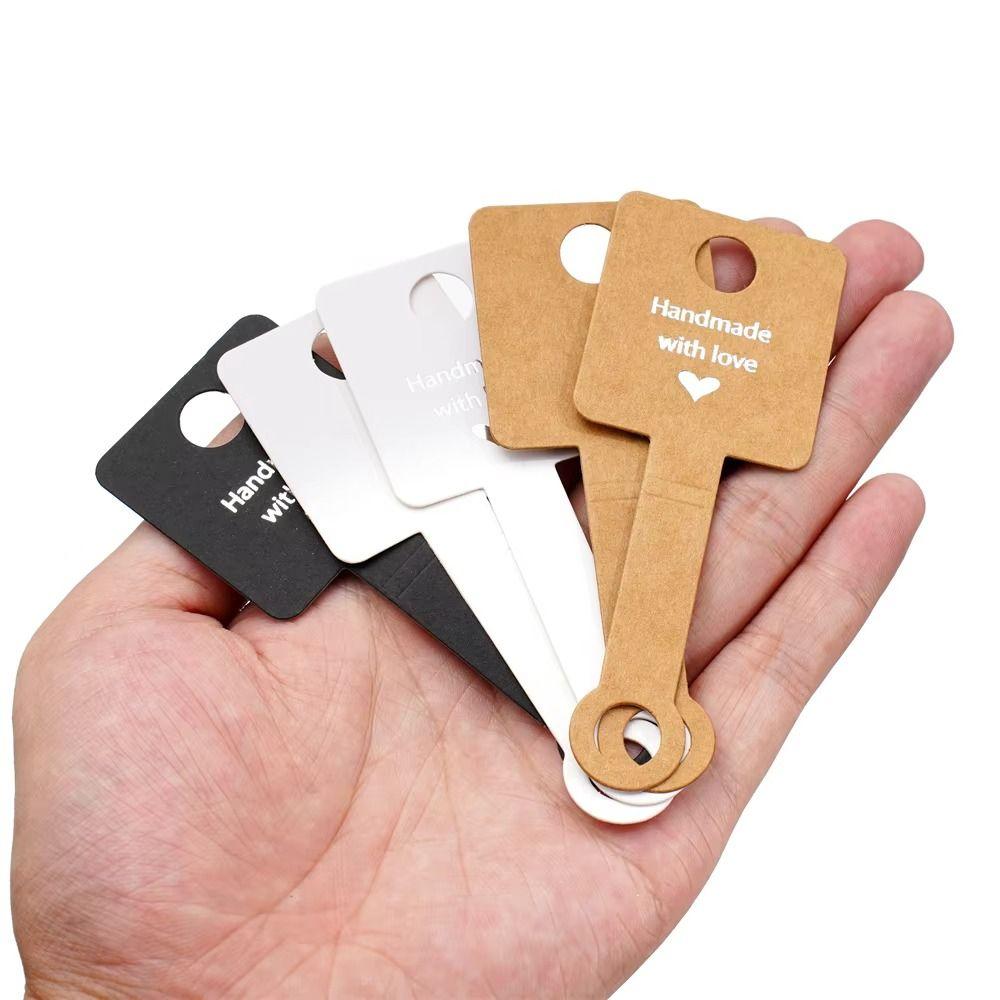 Kraft Paper Jewelry Hanging Price Tag DIY Handmade Jewelry Hang Tags Card Hair Clip
