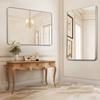 Square Wall Mounted Mirror 36" X 48" Mirror with Aluminium Alloy Frame