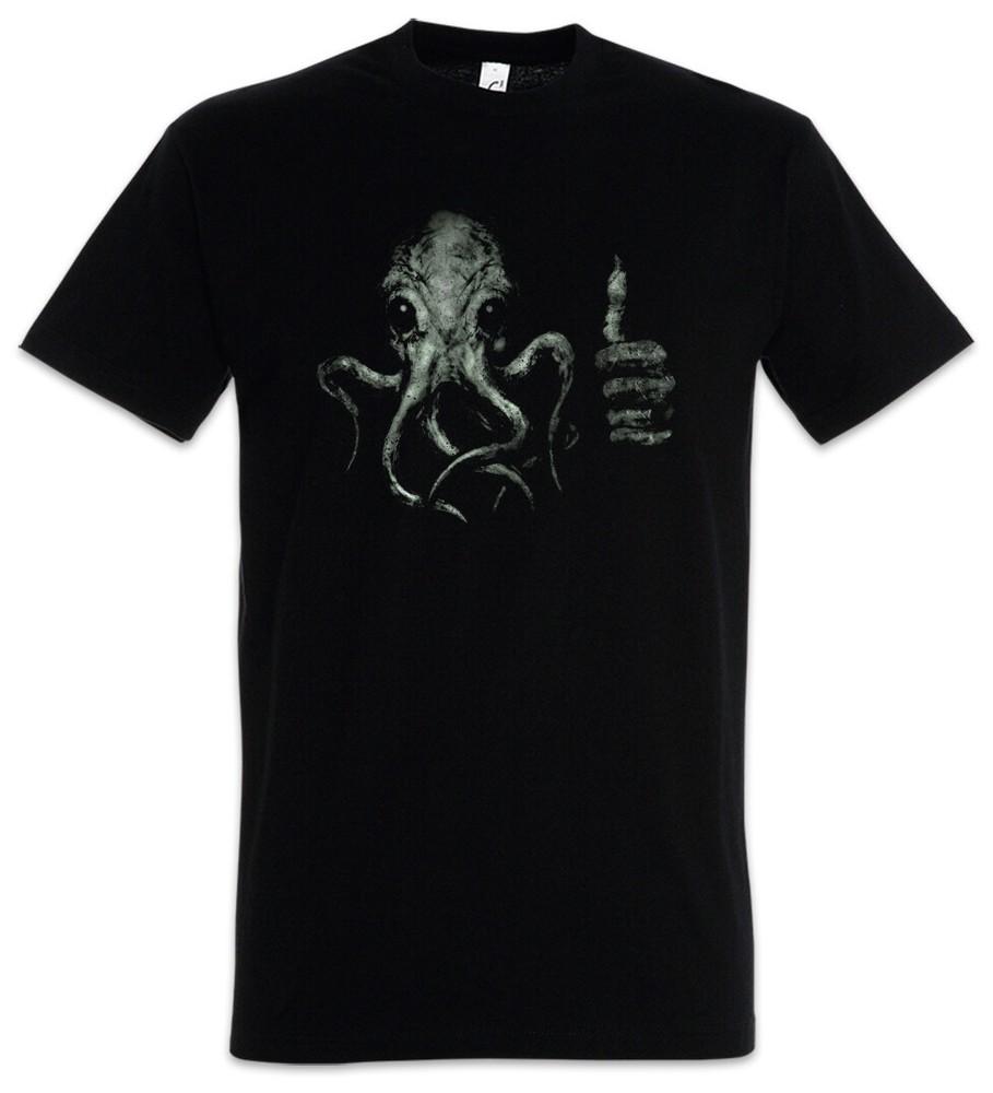 

Cthulhu Thumb Up Mens T-Shirt Wars Horror Arkham H. P. Lovecraft Miskatonic XL