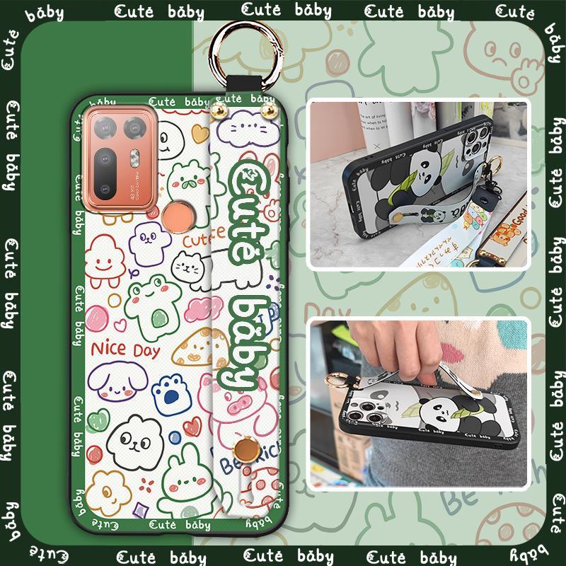 Soft case Ring Phone Case For HTC Desire 20 Plus/D20+ Anti-knock Kickstand Lanyard Anti-dust Silicone Protective Durable