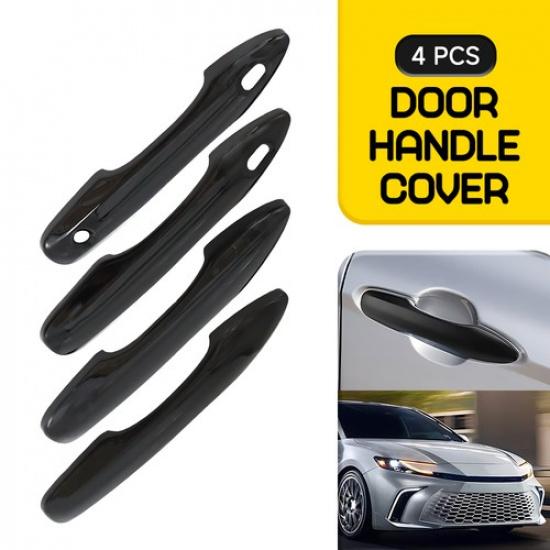 For 2025 Toyota Camry LE XLE SE XSE Gloss Black Door Handle Cover Trim Set 4pc