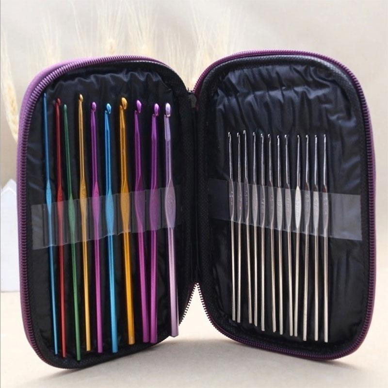 22pcs/Set Crochet Latch Hook Crochet Braids Needle Threader Hair Weaving Needle Hair Tools Hair Extensions Accessories Weaving Thread