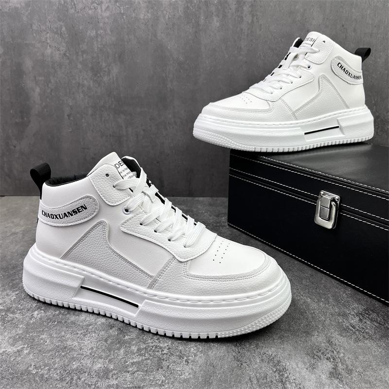 Spring and autumn new velvet thick baseplate shoes high-top casual shoes zmd 38