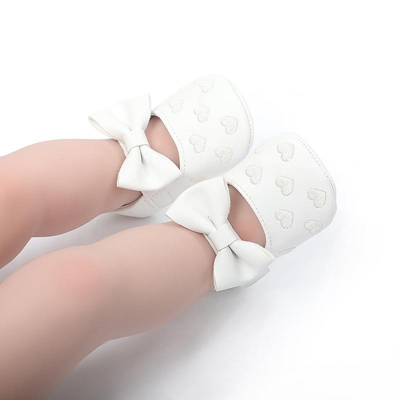 Girl Baby Princess Shoes Preschool Children's Anti slip Flat Bottom Soft Sole Cotton Baby Bed Shoes Cute Bow Baby Walking Shoes