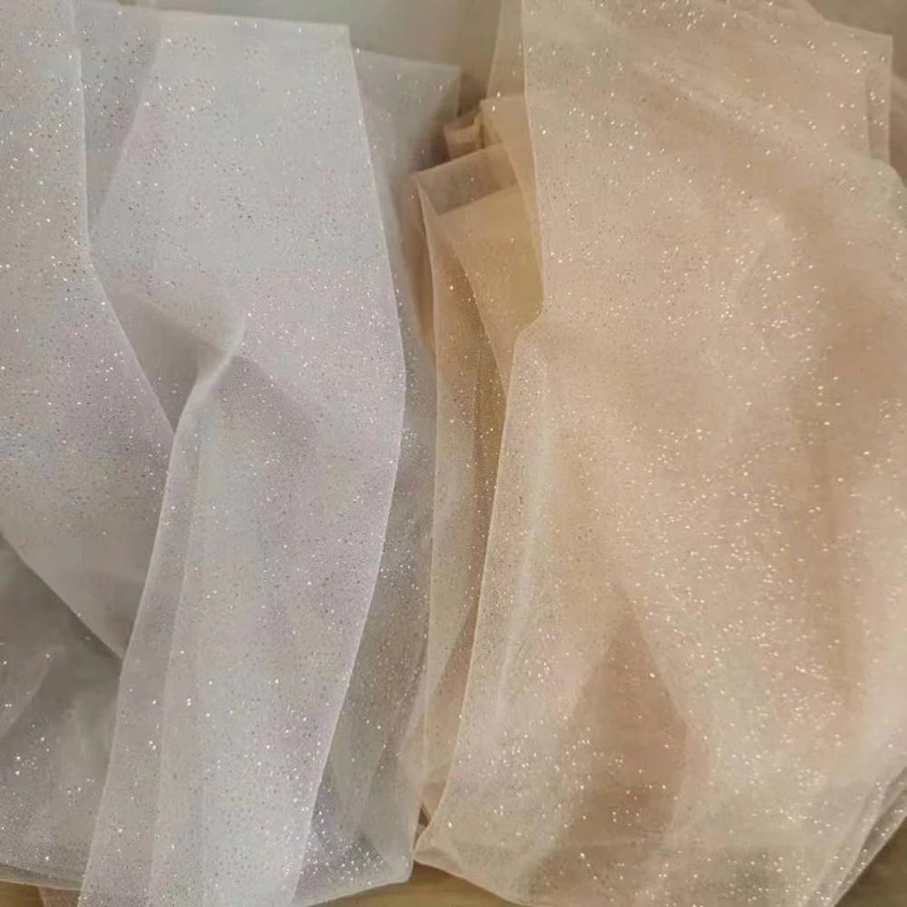 45cmX150cm Shiny Glitter Fabric DIY Sewing Sparkle Tulle Fabric New Decoration Material