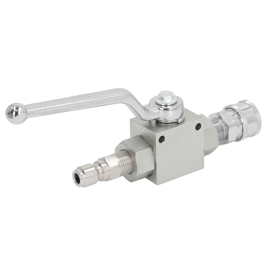 High Pressure Washer Ball Valve Kit 38 Male Plug Female Quick Connect Shut Off 4500PSI