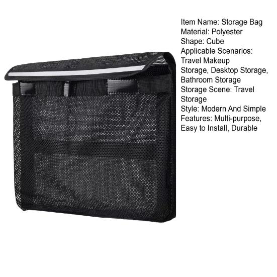 Boat Storage Bag Tear-Resistant Mesh Organizer Reflective Self-Adhesive Caddy for Gloves Tools Tackle Universal Ship Gear Holder