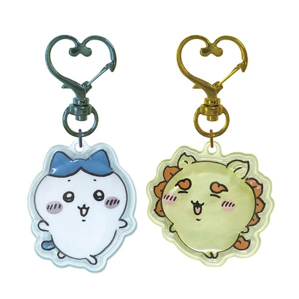 K Company Chiikawa Puffy Pair Hachiware x Shisa H44 x W37 x D10mm Keychains CKW-PP-HS
