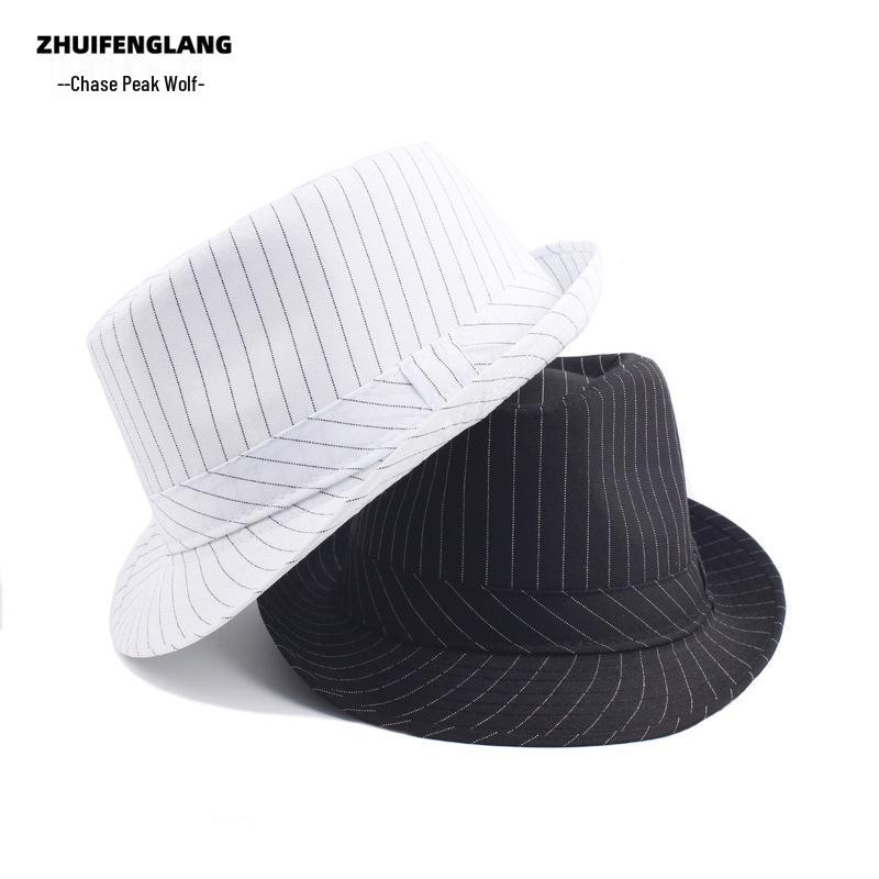 Summer Wool Knit Mesh Fedora Hat with Leather Band