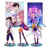 K-Pop: Demon Huntrix Anime Character Stand Up Anime Decoration Huntrix Kpop Kit Character Po Card Acrylic Desktop Standing