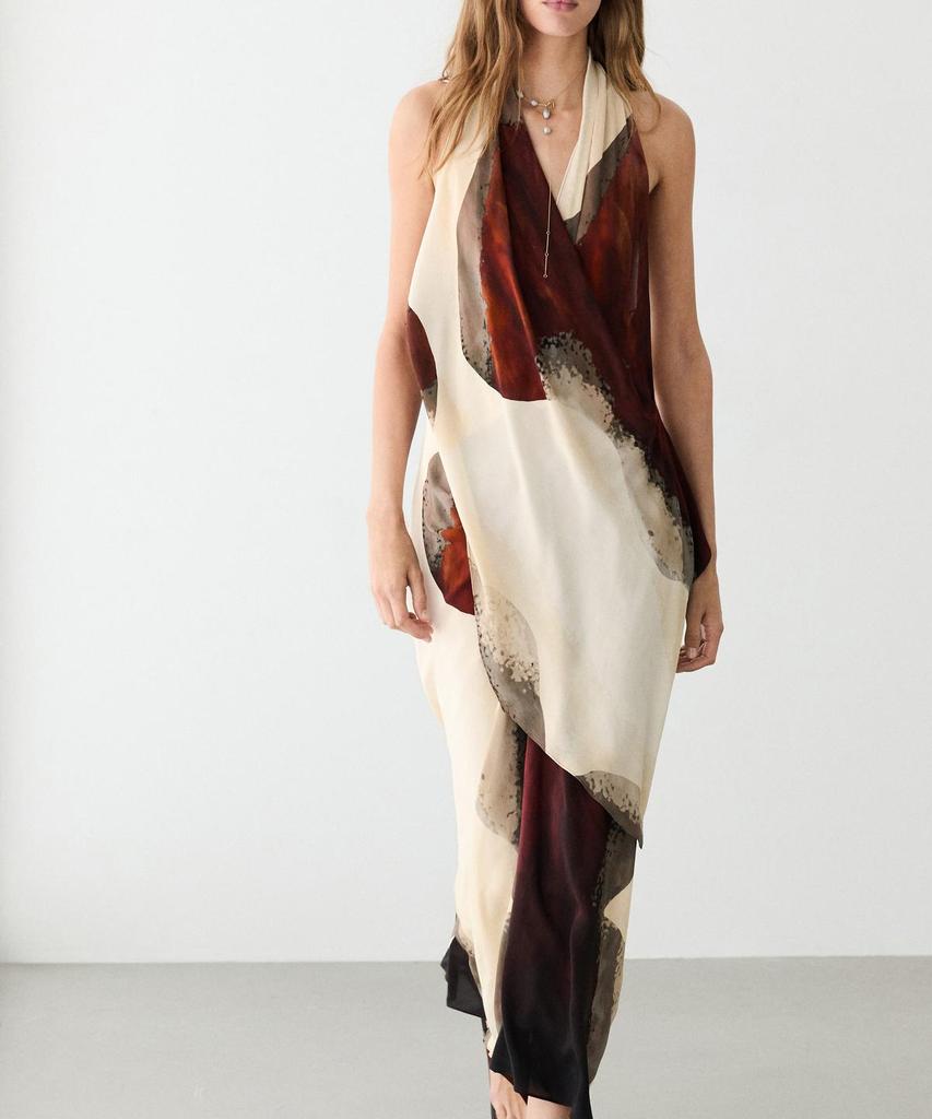 Masimodutti Fluid Halterneck Long Dress