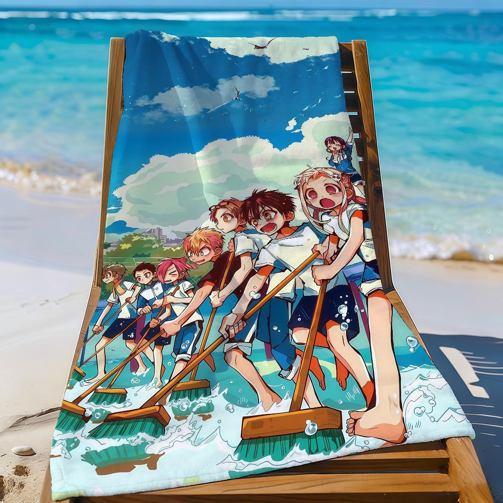 Anime T-Toilet Bound H-Hanako K-kun Asciugamano Sportivo Asciugatura Rapida Attrezzatura da Viaggio Campeggio Anti-Sabbia Morbido Leggero Grande Asciugamano da Spiaggia