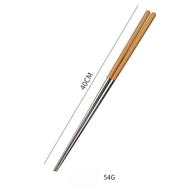 

304 нержавеющая сталь жареные палочки для еды удлиненный стиль бытовые 40 см сервировка черпание лапша столовая посуда китайская кухня обеденный бар белый