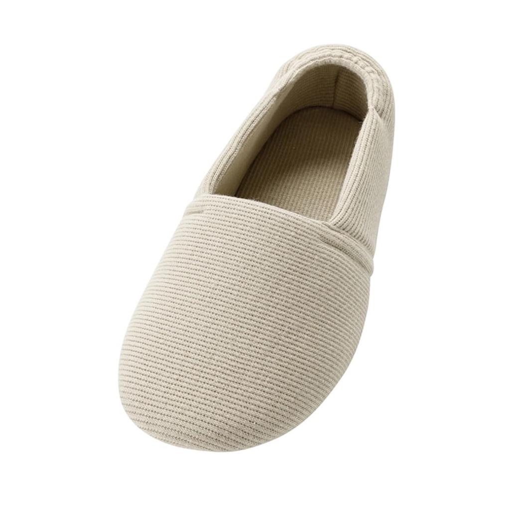 Tokutake Sangyo Ayumi Espado Indoor Size L Fits 3E Foot Both Feet Shoes, Beige, (23.5-24.5cm), Circumference,