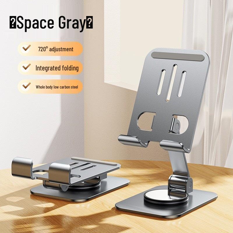 Foldable Rotating Metal Phone & Tablet Stand with Custom Logo