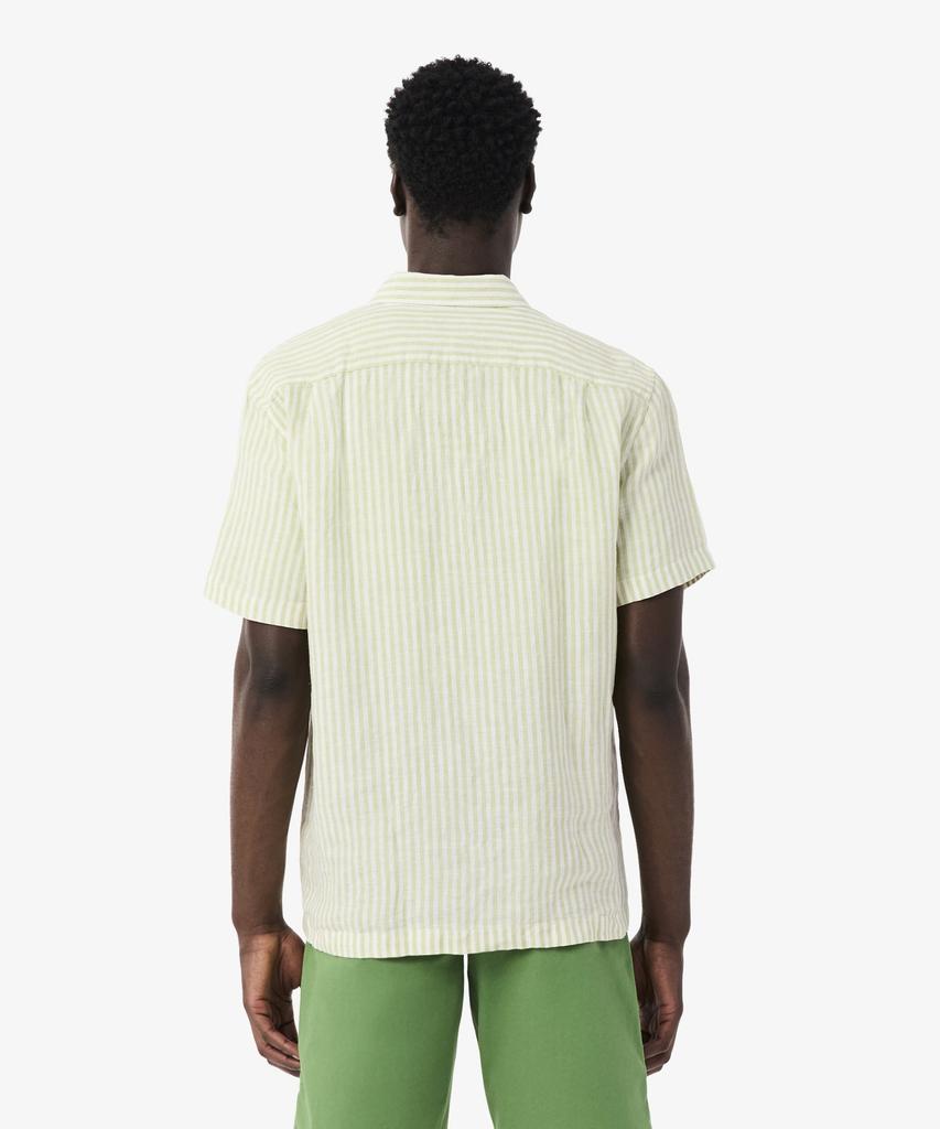 LACOSTE Men'S Linen Striped Short Sleeve Shirt Ch8061-56G 374