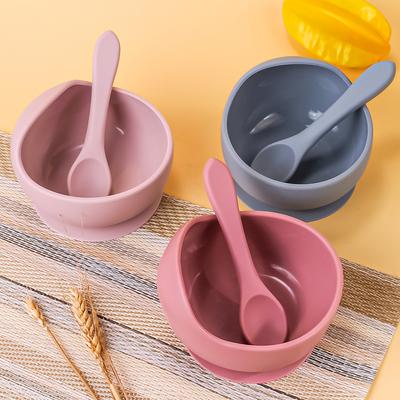 Cuencos de silicona con ventosa para alimentación de bebés y niños pequeños, 2 unidades, para aprender a comer y para alimentación complementaria.