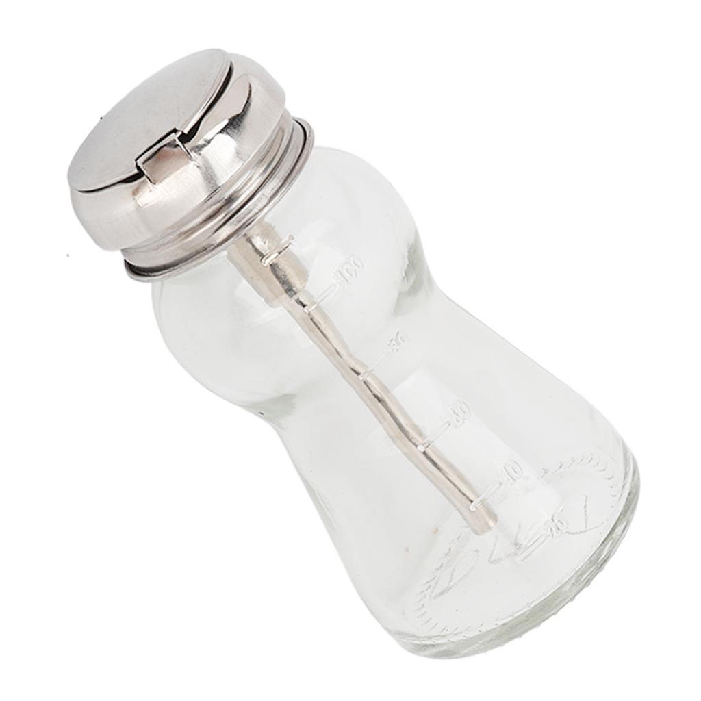 Neglelakkfjernerpumpe Glass Tom Dispenserflaske Presstype for Sminkevæske 100ml