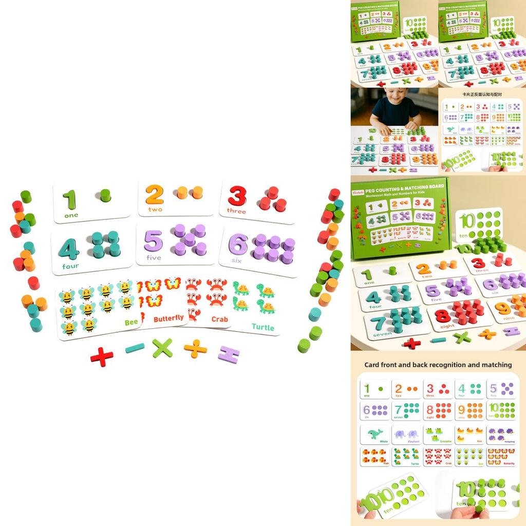 Mathematik Lernspielzeug Holz Zählen und Addition Subtraktion Pädagogisches Puzzle Für Vorschulkinder
