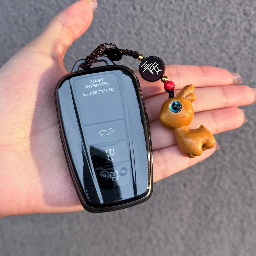 NBNQ8 TPU Shell Fob for Toyota Rav4 Camry 50 LC200 Kruzak Land Cruiser Corolla Yaris Cross Smart Key Cover Holder Case Accessories