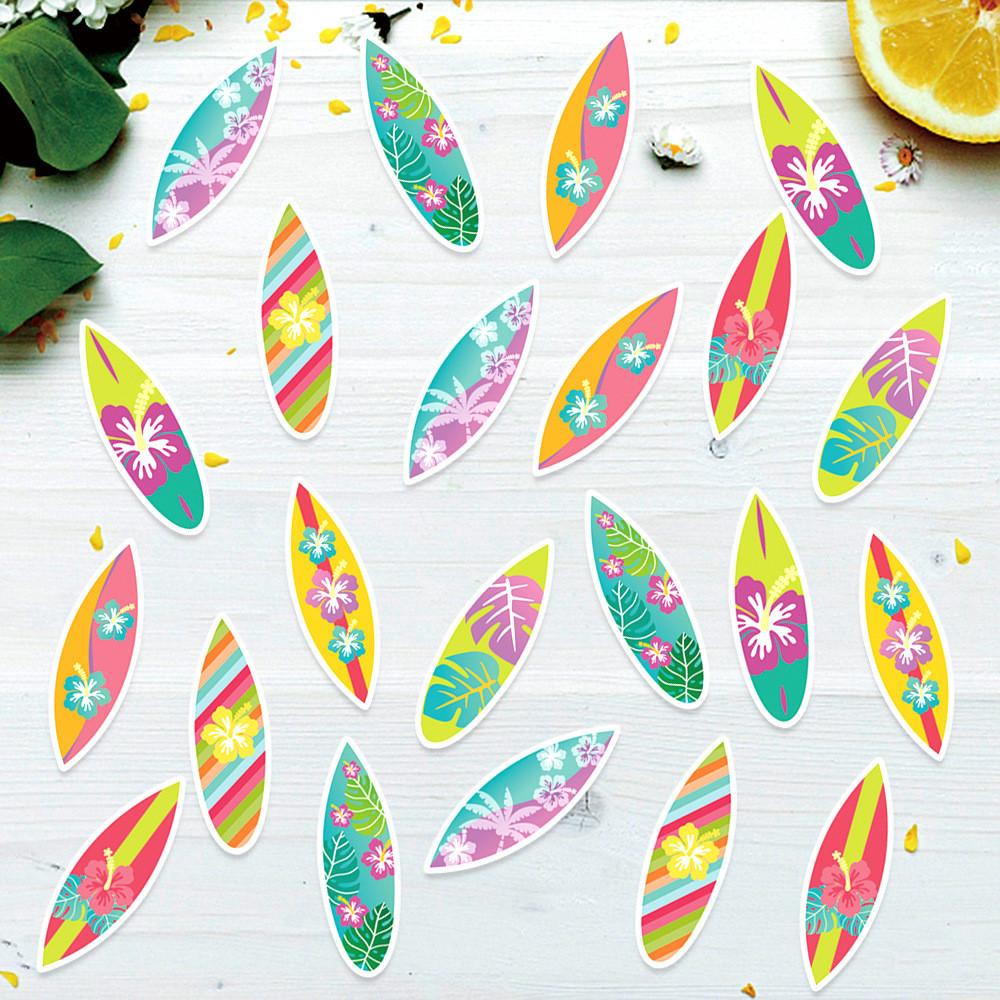 Flower Themed Surfboard Confetti Birthday Party Decoration Props Throwing