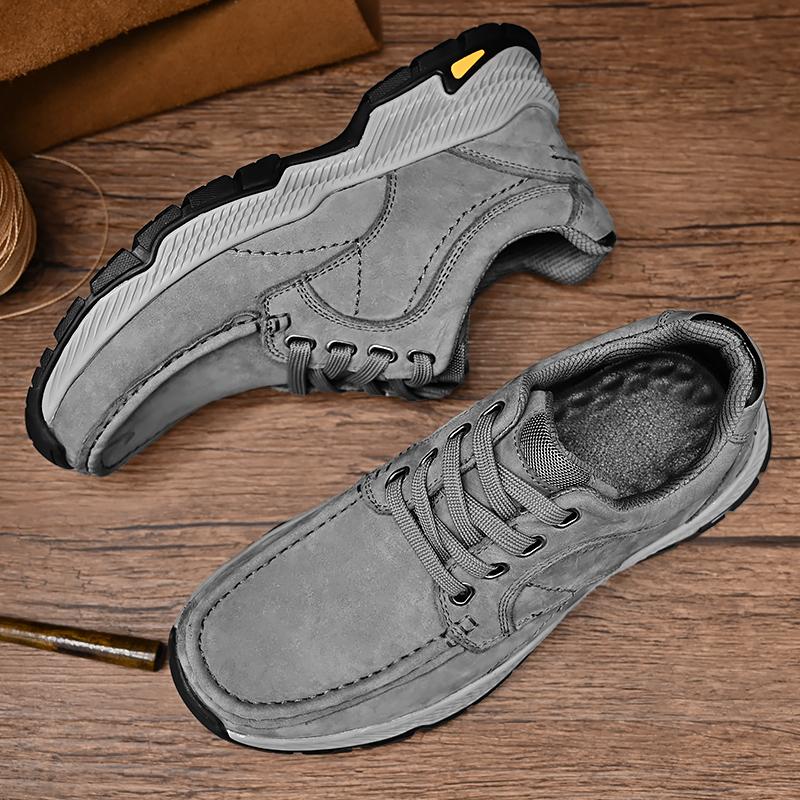 Men's Leather First Layer Cowhide Casual Shoes Business Shoes Outdoor Leisure Hiking Shoes