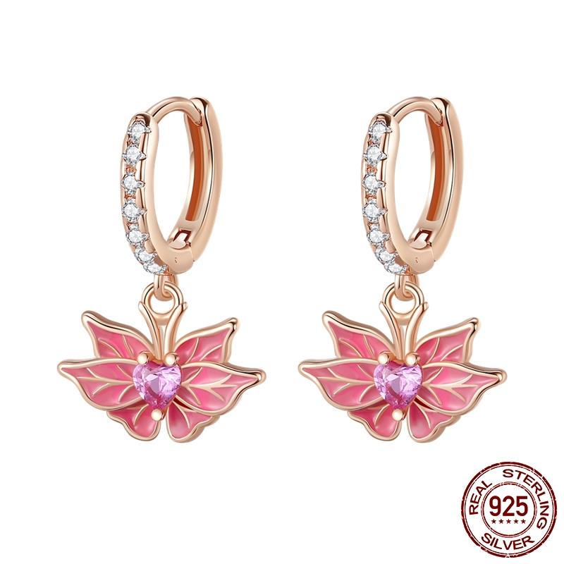 Sales100 % S925 Sterling Silber Sterne Mond Herzförmige Frauen Ohrringe Fit Original Ohrringe Hochzeit Edlen Schmuck Geschenke