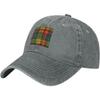 Tartan Plaid Baseball Cap Unisex Washed Cotton Dad Hat Low Profile Adjustable Outdoor Cap