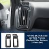 For BYD Shark 6, Carbon Fiber Pattern Center Console Gear Shift Frame Trim, Interior Anti‑Scratch Decorative Protective