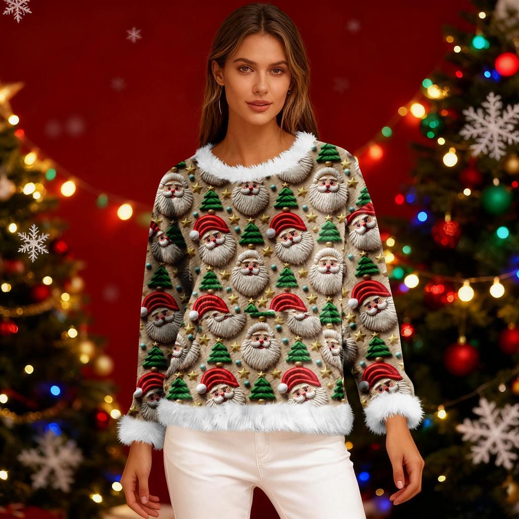 Dámská ležérní fleecová mikina s dlouhým rukávem a kulatým výstřihem, ležérní, pohodlná, volného střihu, lehká dámská flanelová mikina