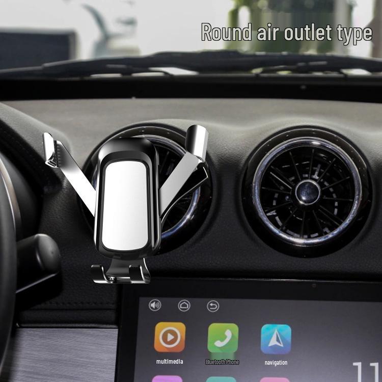 Τριγωνική Βάση Βαρύτητας Αθόρυβη Θήκη Τηλεφώνου Αυτοκινήτου για Στρογγυλούς Αεραγωγούς