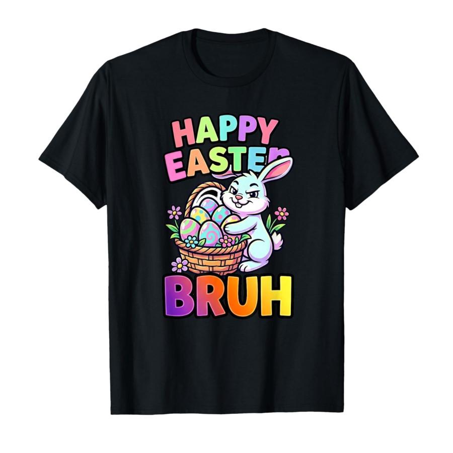 

Happy Easter Bruh Funny Bunny Meme T-shirt For Men Women 100% Cotton T Shirts Short Sleeve Tops 0306-1 - Men s Summer Cotton ... 5XL різнокольоровий