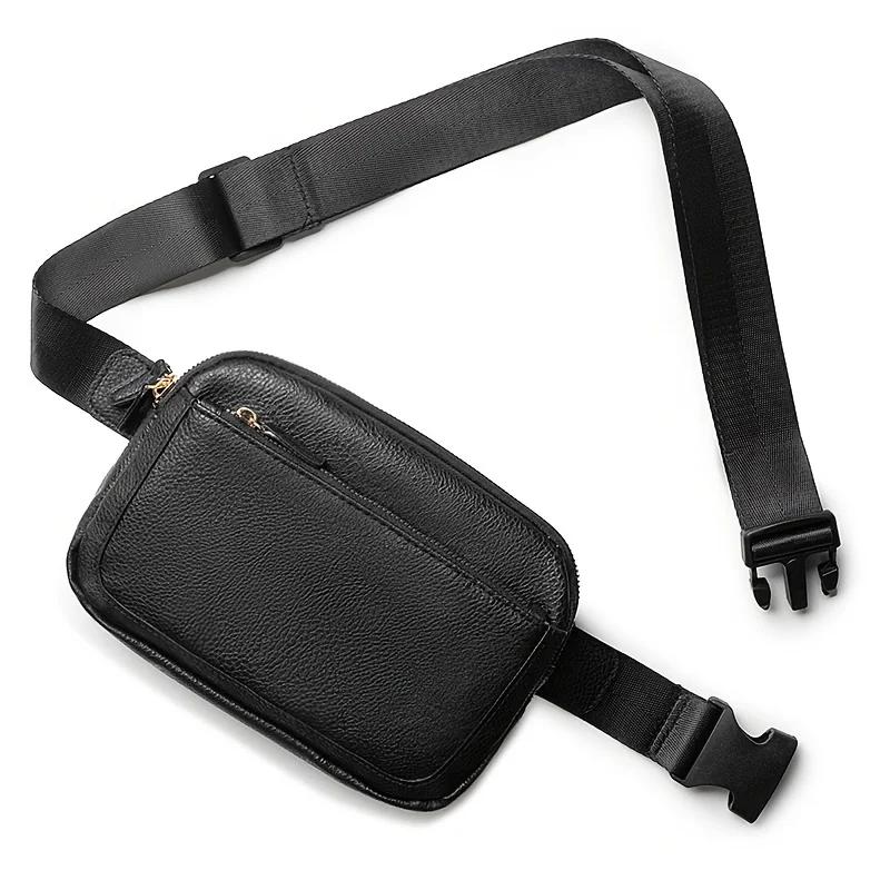 

Waist Belt Bags for Women Crossbody Waist Bag Adjustable Strap Vegan PU Leather Women Messenger Handbag