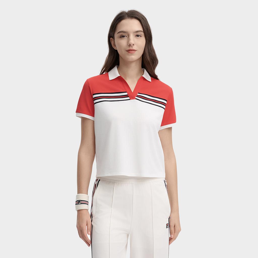 New FILA Polo Shirts Women's Legend Red F11W437104FRD