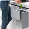 7L/9L Wall Mounted Trash Can Bin with Lid Waste Bin Kitchen Cabinet Door Hanging Trash Bin Garbage Car Recycle Dustbin Rubbish