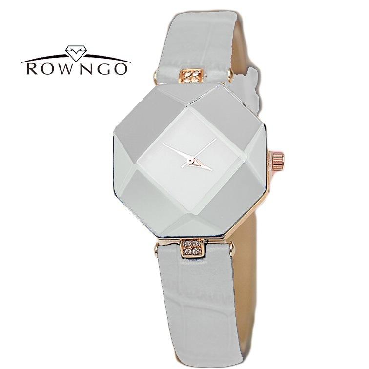 Wechat Business Fashion, Prismatic Rhombus Lens Ladies Rhombus Waterproof Watch 3340