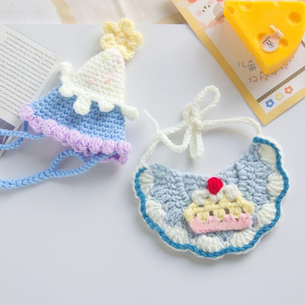 

Adjustable Pet Birthday Bib Safety Pet Accessories Cute Puppy Party Hat Kitten Style 1